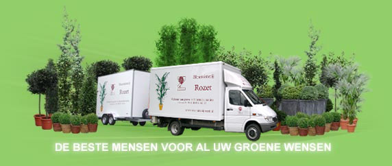Bestelwagens van Bloemisterij Rozet met planten - de beste mensen voor al uw groene wensen